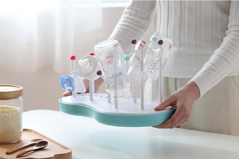 Infant Feeding Bottle Pacifier Drying Rack Countertop Drying Holder Shelf Free BPA Healthy Babies Bottle Drainer Dryer T0343